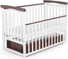 Дитяче ліжко Deson Mriya combi з ящиком white/walnut
